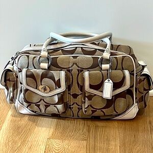 Rare!!! Coach Brown and Cream Signature Bag